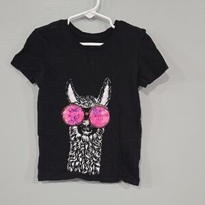 Old Navy Black and Pink Graphic Tee Short Sleeve